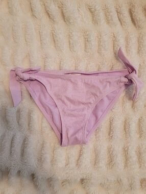 Xhilaration Lavender Ribbed Bikini Bottoms with Tie Sides